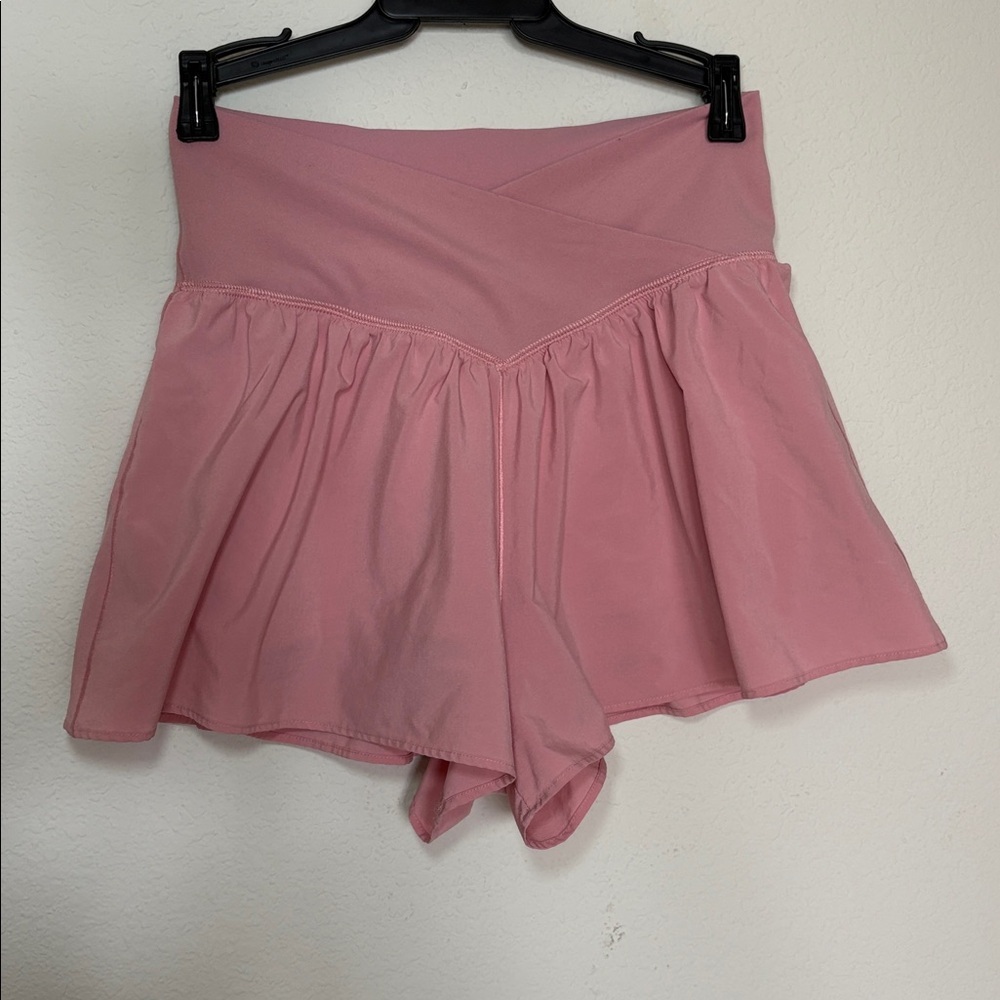 NEW Offline Real Me by Aerie Crossover Flowy Stretch Shorts medium pink - Picture 4 of 9